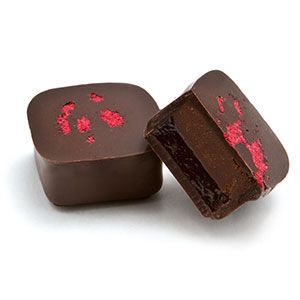 Framboisine - chocolat noir avec ganache
